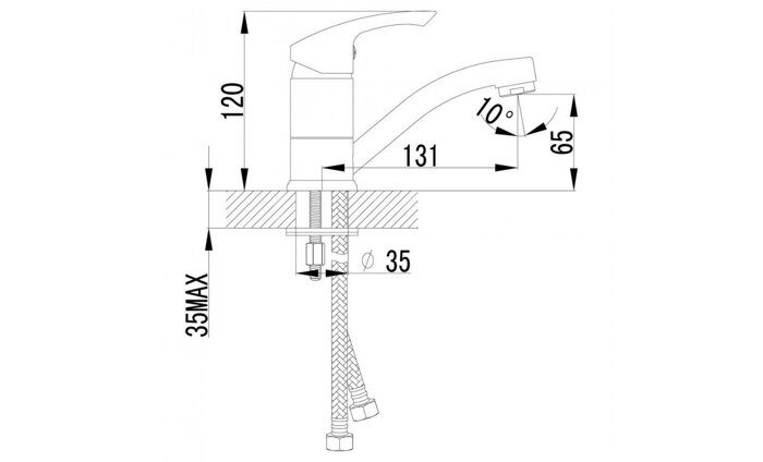 Plus Strike LM1107C смеситель для раковины с поворотным изливом, хром Lemark