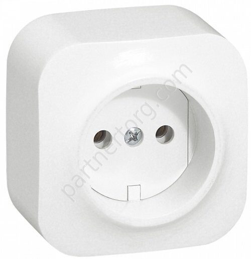 Legrand Quteo cиловая розетка 2К 16А 250В, цвет белый