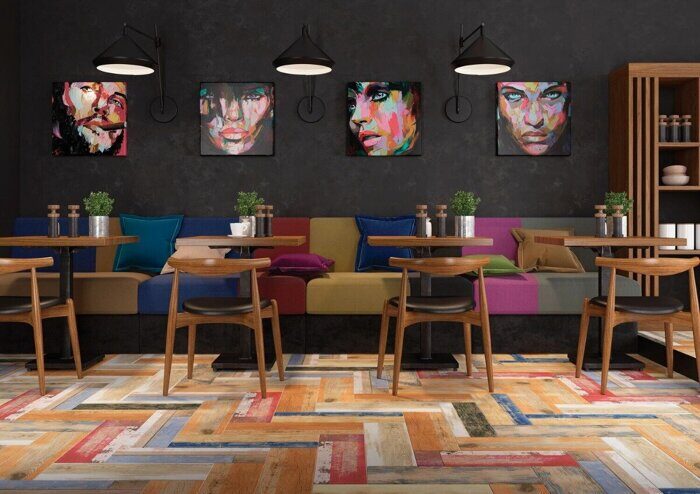 Colorwood CL4M452 керамогранит многоцветный матовый рельеф 18х60см Cersanit