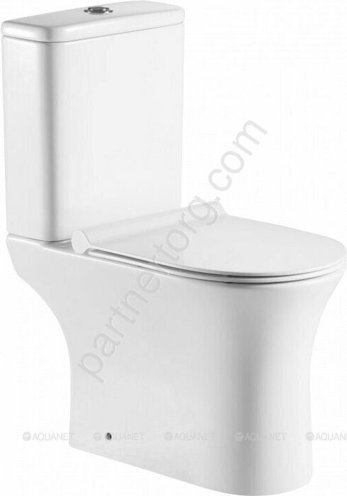 Rimless Roll 2-C CL-12289 безободковый напольный унитаз с сидением Soft Close Aquanet