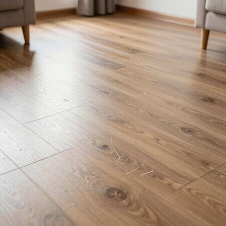 повреждение от мебели на плитке пвх