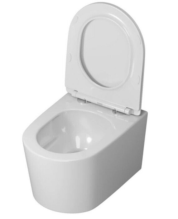 Grossman GR-4499SQ подвесной безободковый унитаз Торнадо белый с сидением