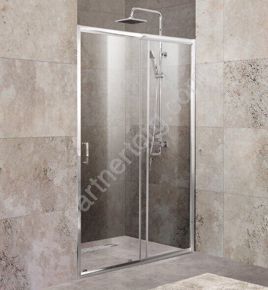 BelBagno UNIQUE-BF-1-120/135-C-Cr душевая дверь 120-135х195см откатная, стекло 5мм прозрачное, профиль хром