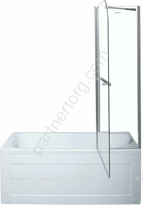 Aquanet, SG-1200, 00209412, шторка для ванны распашная, 120х150 см, прозрачное стекло, профиль хром