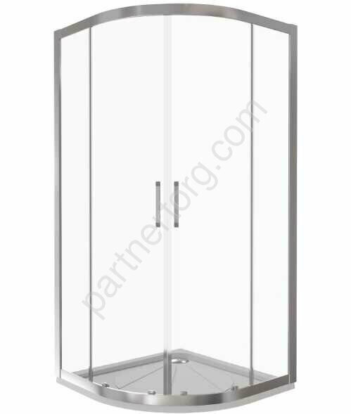 Latte R-90-C-WE Bas душевое ограждение откатное 90х90см, стекло прозрачное профиль белый