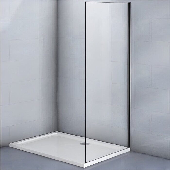 Veconi KP03B-110-01-C5 боковая панель 110х195 см, профиль черный, стекло прозрачное