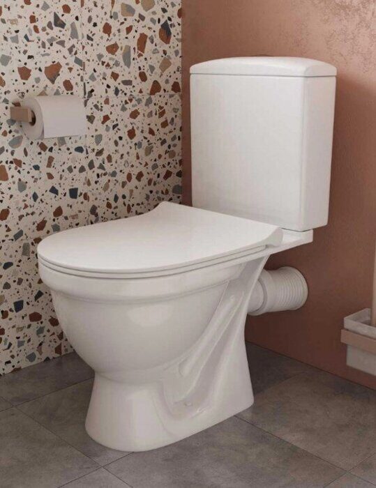 Алькор Rimless безободковый унитаз компакт Santek с сидением дюропласт