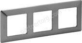 Рамка 3 поста для серии Valena Legrand Life в цвете сталь