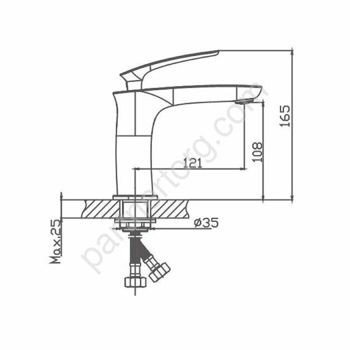 HB10616 Haiba смеситель для раковины хром