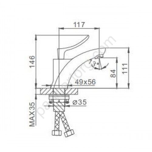 Frap F1081 смеситель для раковины хром