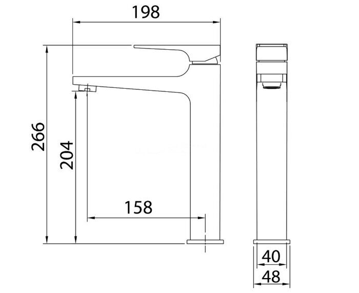Grossman Classic 520.K35.04.100 смеситель высокий для раковины хром глянцевый