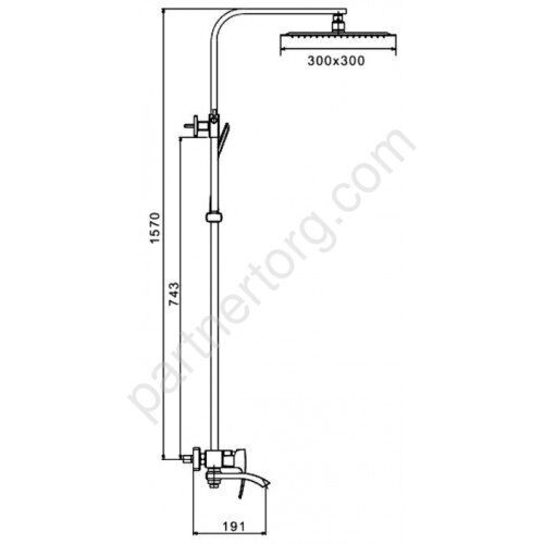 Gappo G2407-11mini  душевая стойка со смесителем хром