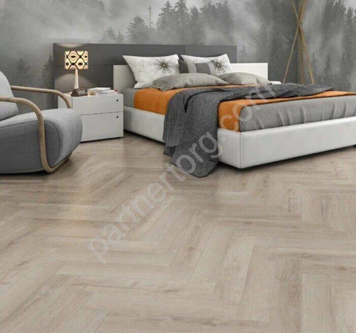 CronaFloor Herringbone Дуб Дижон H010 SPC замковая кварцвиниловая плитка, 4,5 мм