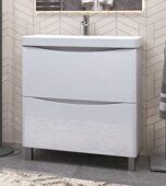 Glem 700-0-2 тумба напольная белая для ванной комнаты с умывальником 9595 (70)