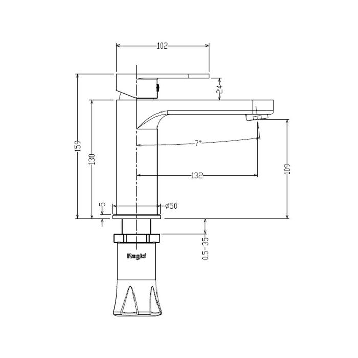 Raglo R50.10 смеситель для раковины хром