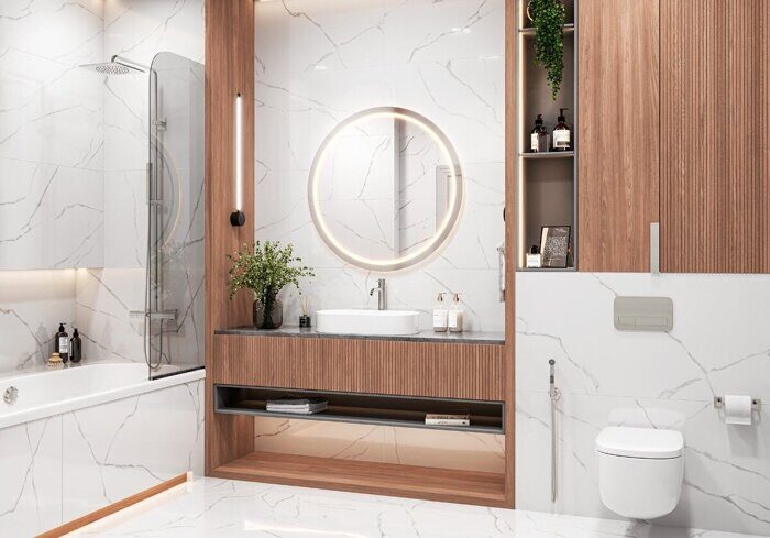 Atlantic Marble LCM керамогранит белый глянцевый 120х60см