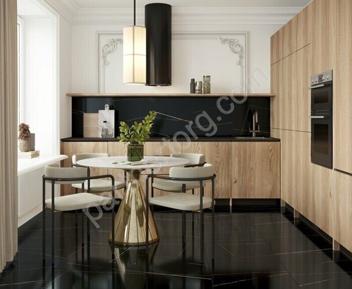 Lawa Black черный полированный керамогранит 60х120см Laparet