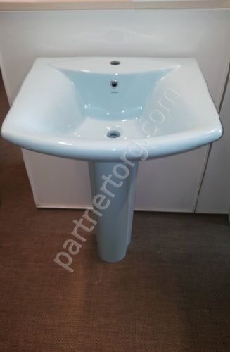 Умывальник с пьедесталом Huida HD201B, LB светло-голубой