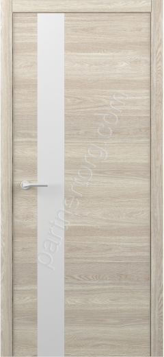 G STATUS дверь межкомнатная с алюминиевой кромкой Арт-Шпон дуб южный стекло белое