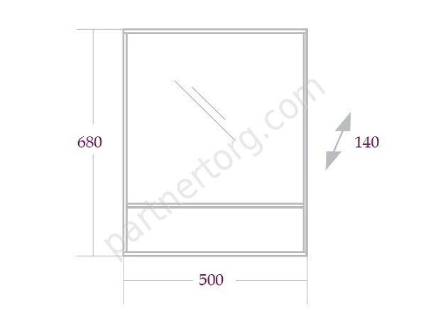 Натали 50.00 шкаф с зеркалом для ванной комнаты Оника