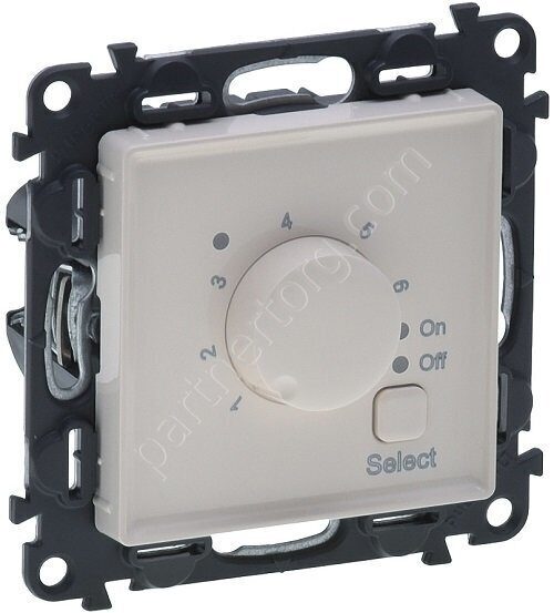 Legrand Valena Life термостат для теплых полов с датчиком 16А 250В, винтовые зажимы, с лицевой панелью, цвет слоновая кость