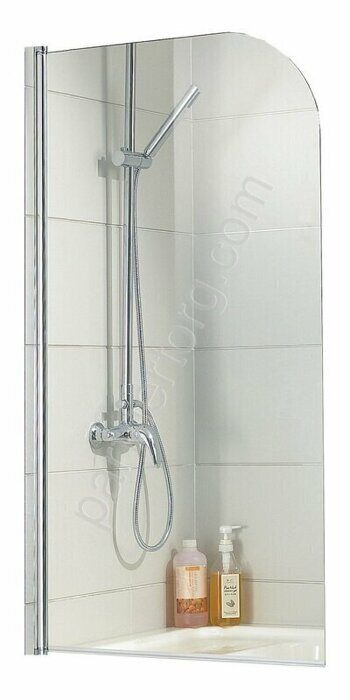 Merrit шторка для ванны 70х150см, прозрачное стекло 5мм, профиль хром