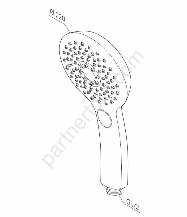 Ручн.душ, 120 мм, 3 ф-ции,  хром F0250A000 Inspire V2.0