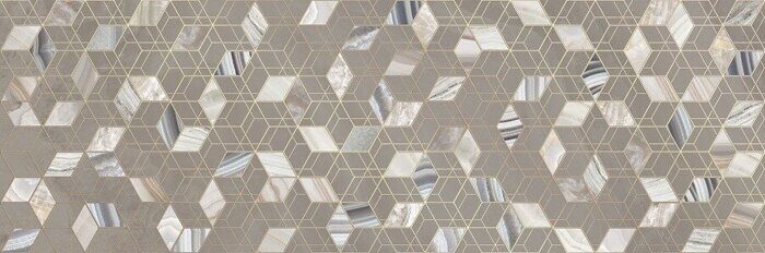 Riola декор светло-серый глянцевый мозаика 25х74см Alma Ceramica DWU12RLA44R