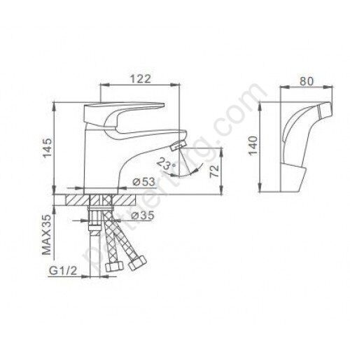 Frap F1268 смеситель для раковины хром