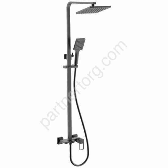 Bild Iddis душевая система со смесителем и верхним душем BILBL1Fi06, черный матовый