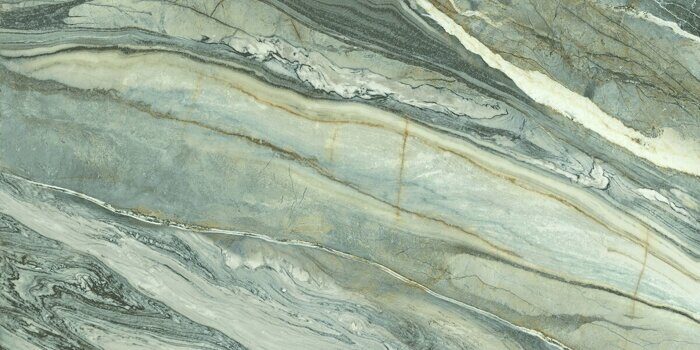 Shanti зеленый керамогранит лаппатированный Soft Sugar + цифровая граниль Global Tile 120х60см