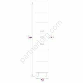 Балтика Black 32.11 белый пенал универсальный Onika
