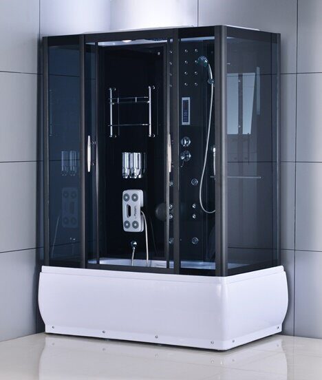 ODA-8212 душевая кабина прямоугольная 170х85, тонированное стекло, глубокий поддон