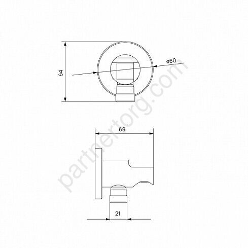 Iddis выход для шланга с держателем для лейки 003BL01i62