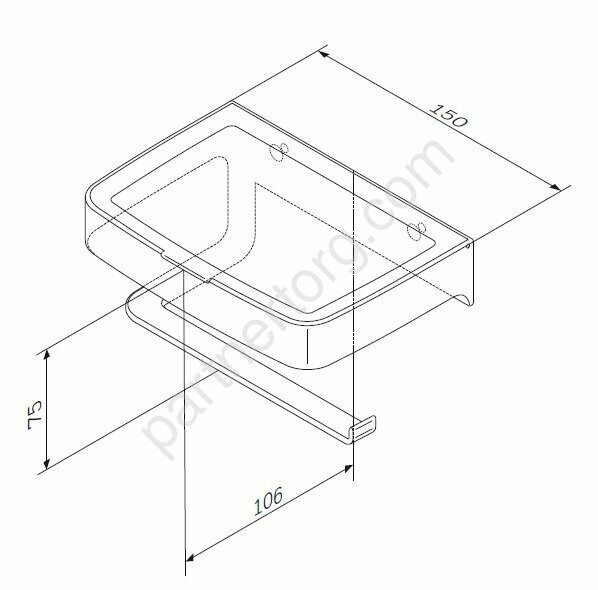 Держатель для туалетной бумаги с коробкой, хром A50A341500 Inspire 2.0