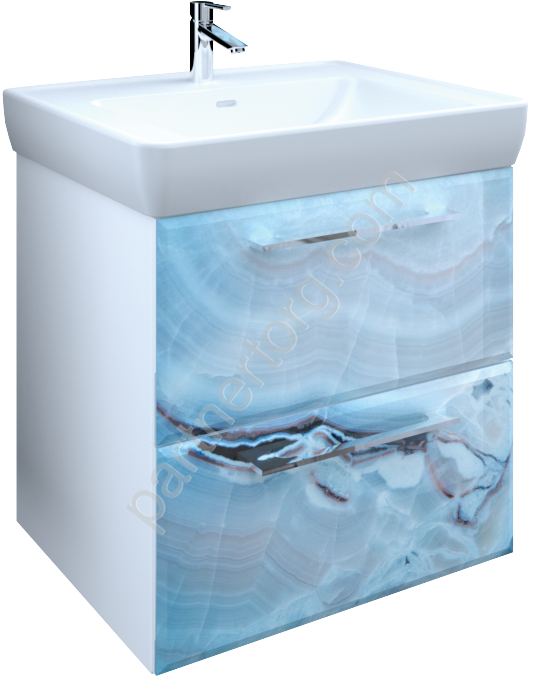 Visbaden тумба 70П 2в.я подвесная синяя