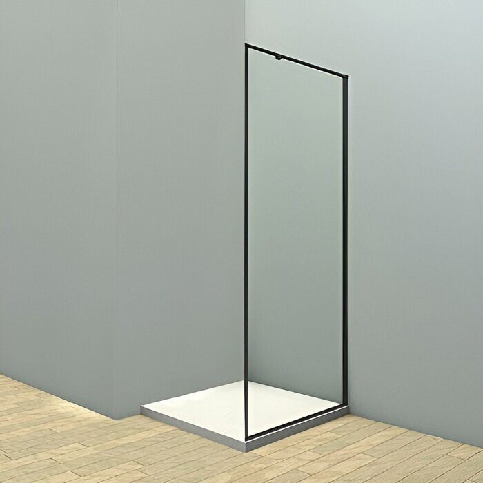 Veconi KP07B-90-01-C4 боковая панель 90х195 см, профиль черный, стекло прозрачное