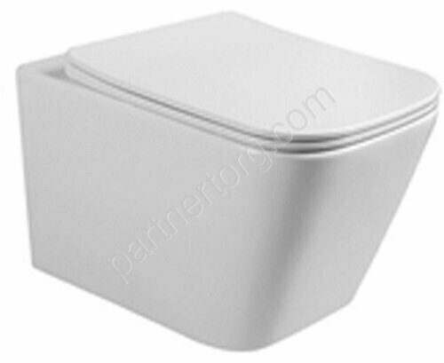 Azario Boca унитаз подвесной безободковый 52см с сидением микролифт AZ-2002