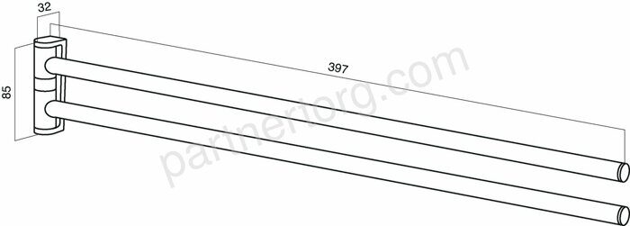 Двойная вешалка-вертушка для полотенец, 38 см, хром A5032664 Inspire