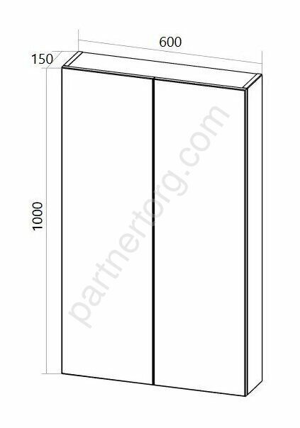 Gaula 60П 2д шкаф подвесной белый