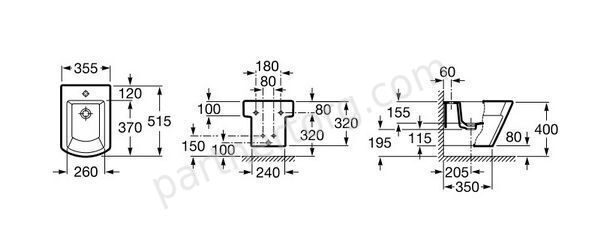 Hall Roca биде подвесное компакт