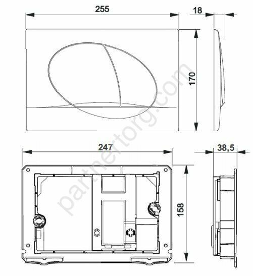 Панель смыва Roca Active 42B