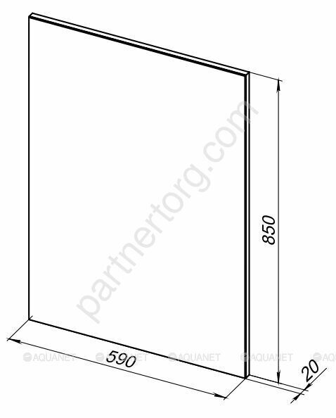 Lino 60 белое матовое зеркало для ванной комнаты Aquanet