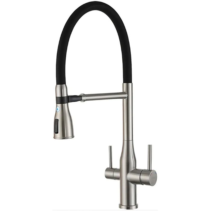 Gappo G4399-75 смеситель для кухни с гибким изливом сатин