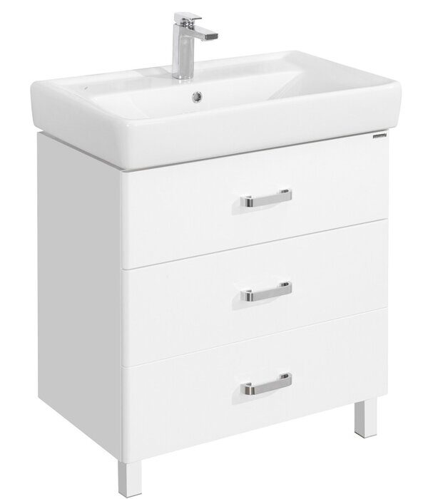 Америна 70 М см тумба напольная белая для ванной комнаты с раковиной Тигода 70 Aquaton