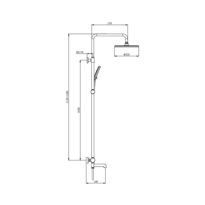 Raglo R20.24.06 Душевая система, черный