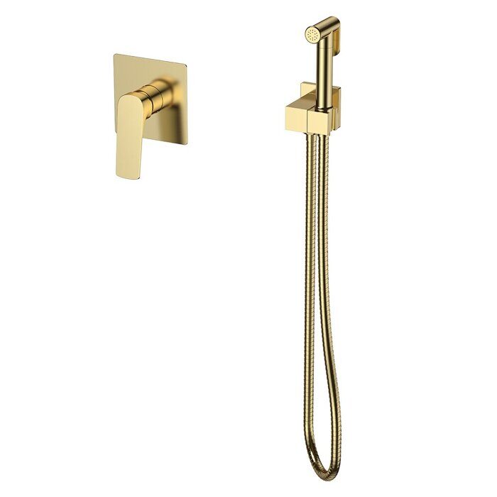 S30.53.03 Splenka Смеситель с гигиеническим душем встраиваемый, сатин золотой