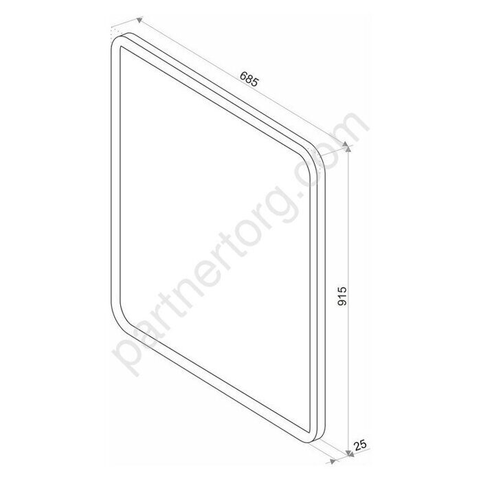 Glamour Led Зеркало 685x915