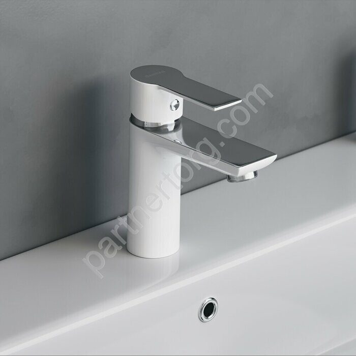 Origin Elegance смеситель для умывальника без дк белый 840210000