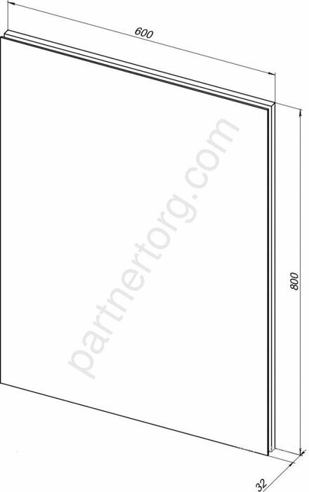 Гласс 60 зеркало белое с LED подсветкой для ванной комнаты Aquanet